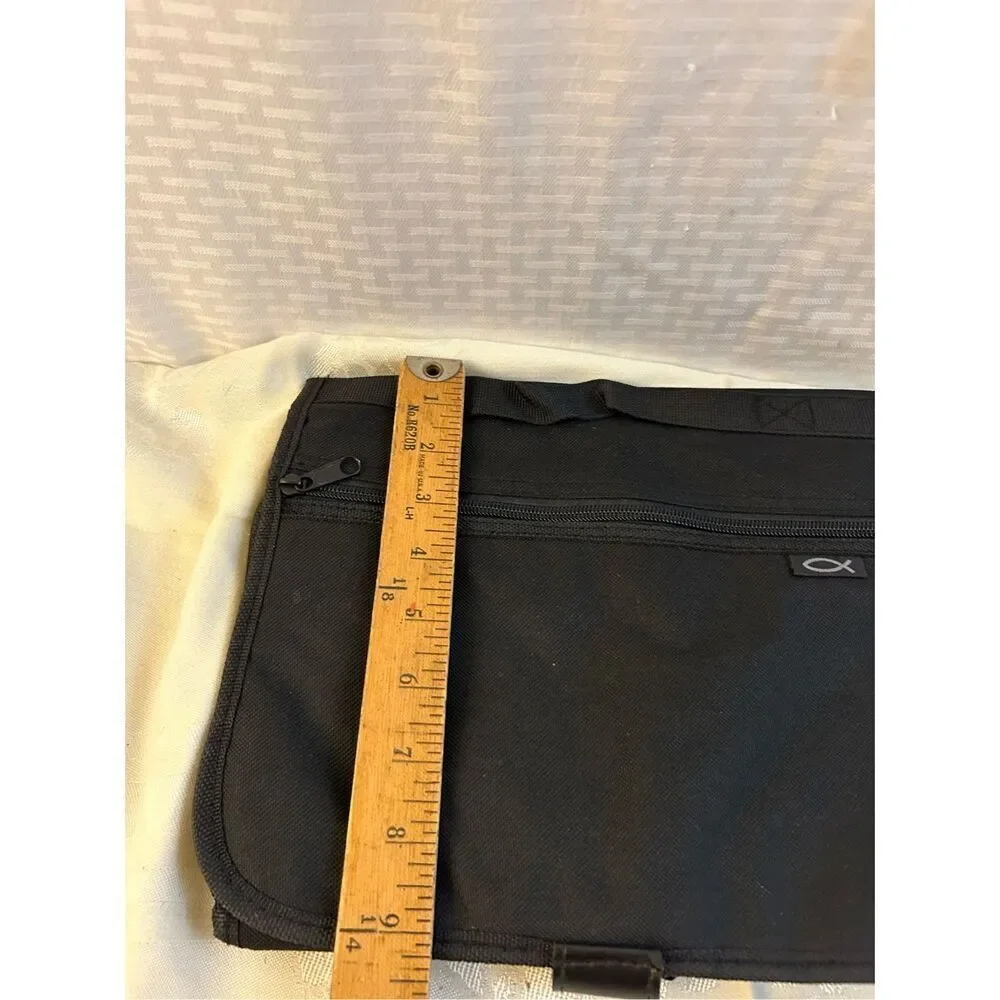 Zondervan black bible organizer 11x9” Fish logo‎